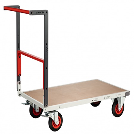 FIMM 1 Steel 2 Fixed + 2 Swivel with Brake Trolley, 1000 mm, 400 kg Load, 595 mm