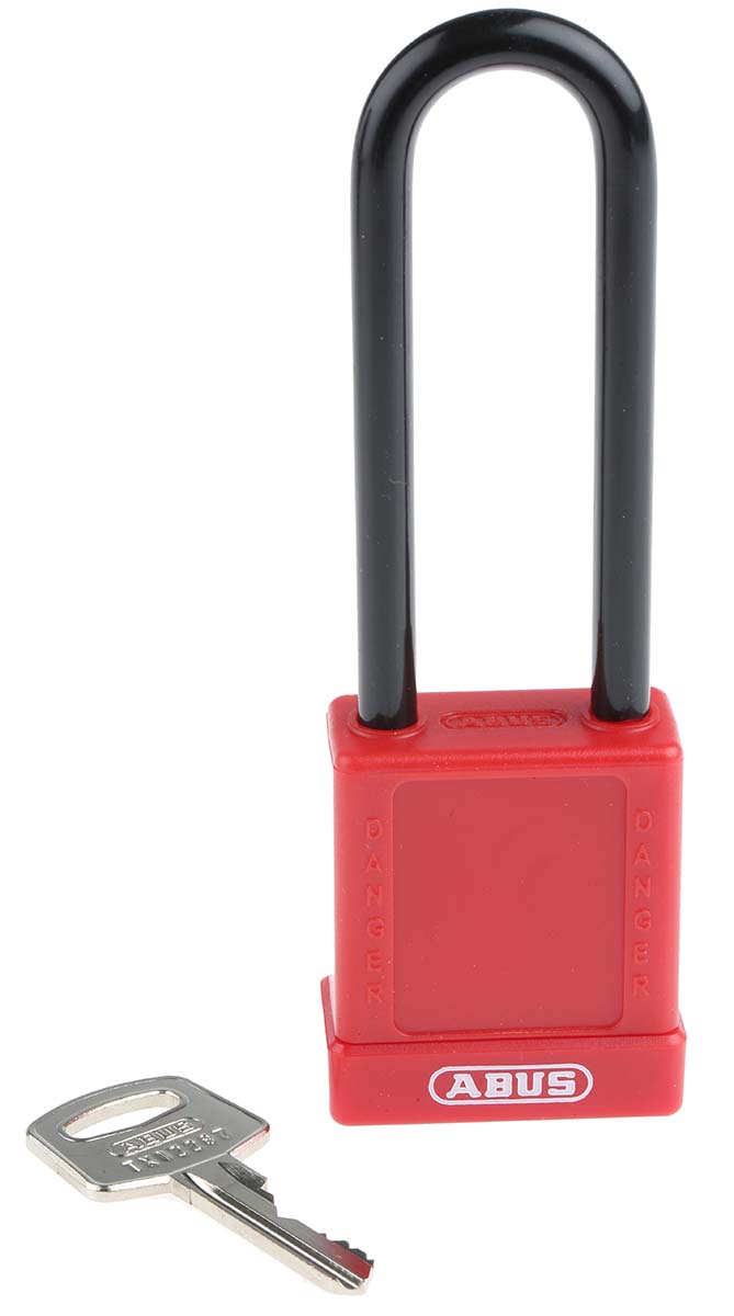 ABUS Key Steel, Aluminium Safety Padlock Weatherproof, 6.5 mm Shackle, 38 mm Body