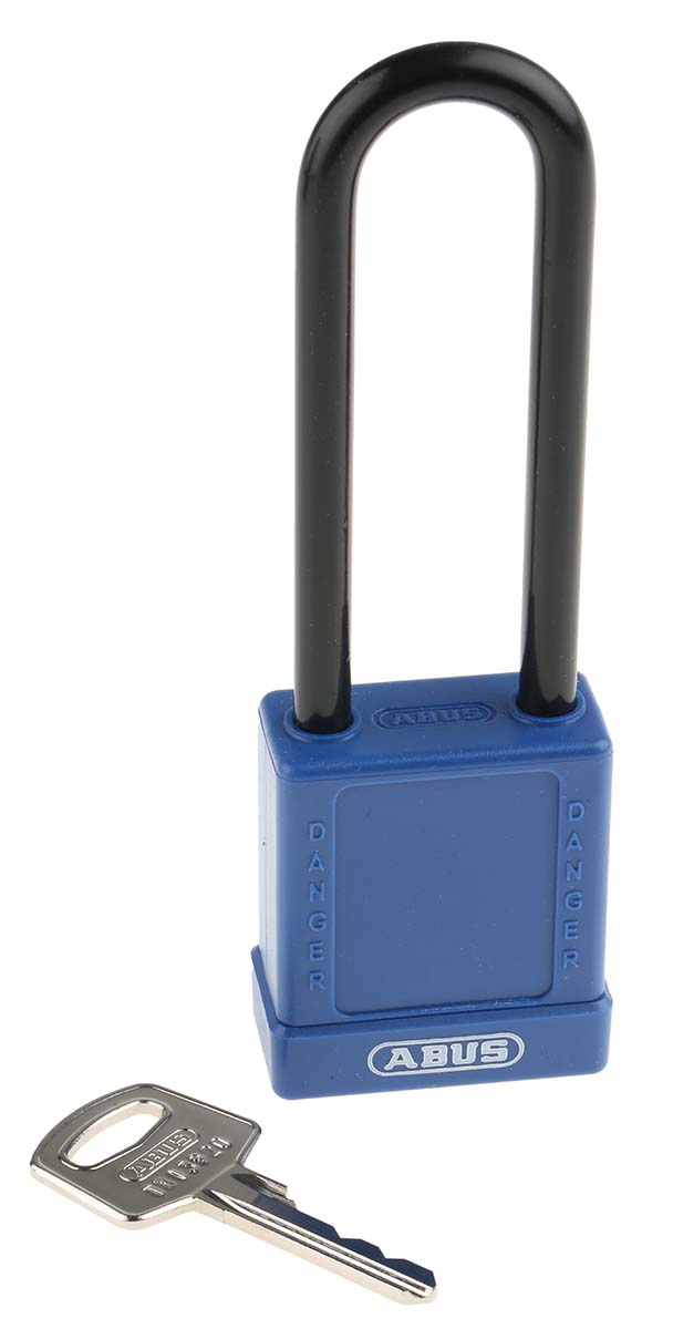 ABUS Key Steel, Aluminium Safety Padlock Weatherproof, 6.5 mm Shackle, 38 mm Body