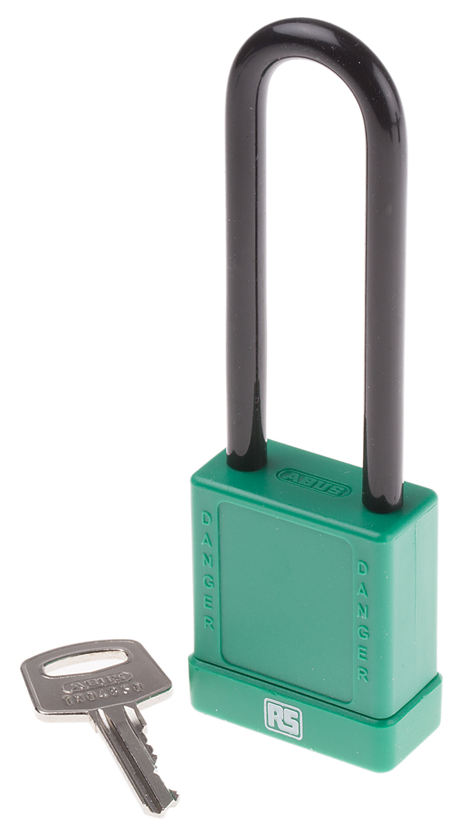 ABUS Key Steel, Aluminium Safety Padlock Weatherproof, 6.5 mm Shackle, 38 mm Body