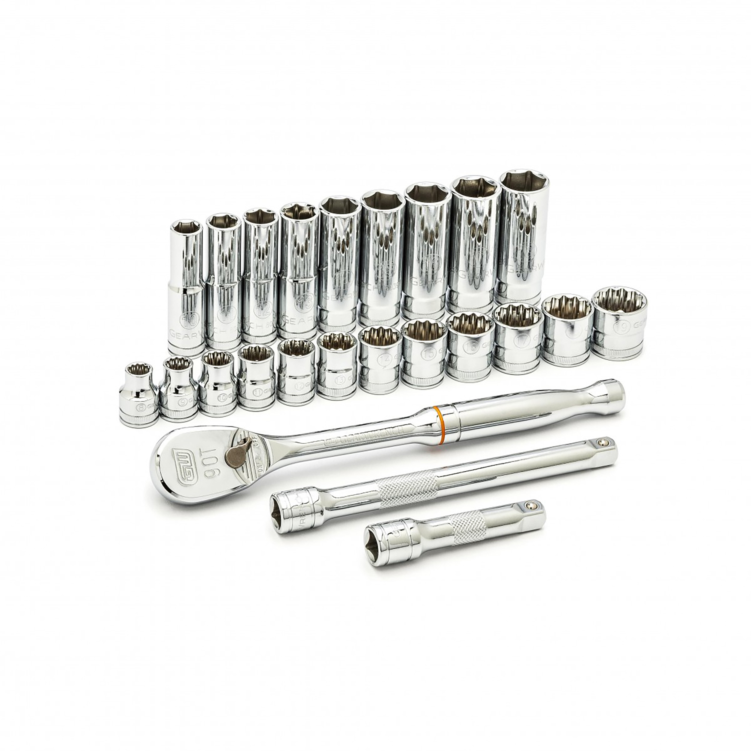 GearWrench 24-Piece 3/8 in 12 Point, 6 Point, Deep Socket Set