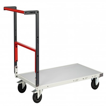 FIMM 1 Steel 2 Fixed + 2 Swivel with Brake Trolley, 1000 mm, 250 kg Load, 595 mm