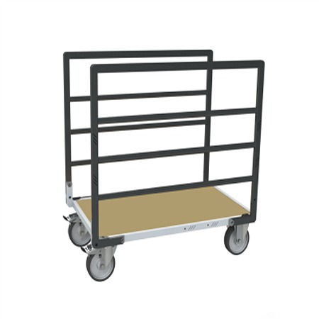 FIMM Steel 2 Fixed + 2 Swivel with Brake Trolley, 1000 mm, 500 kg Load, 600 mm