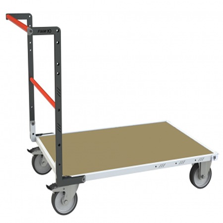 FIMM Steel 2 Fixed + 2 Swivel with Brake Trolley, 1200 mm, 500 kg Load, 800 mm