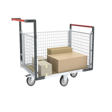 FIMM Steel 2 Fixed + 2 Swivel with Brake Trolley, 1200 mm, 500 kg Load, 800 mm