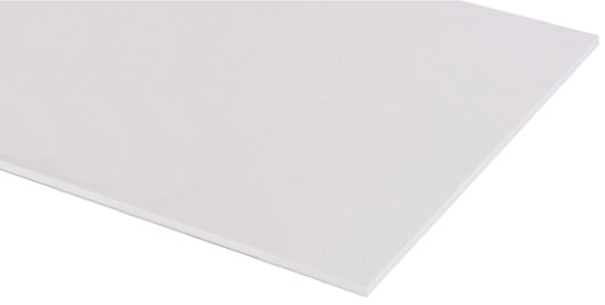 RS PRO White Plastic Plastic Sheet, 1.2 m x 1200mm x 2.5 mm