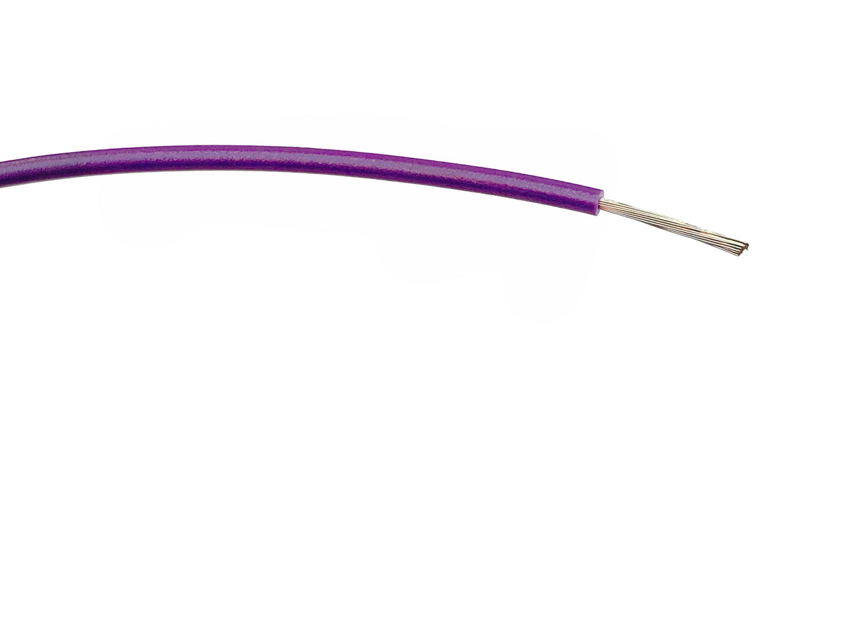 RS PRO Purple 0.75 mm² Hook Up Wire, 18 AWG, 24/0.2 mm, 500m, PVC Insulation