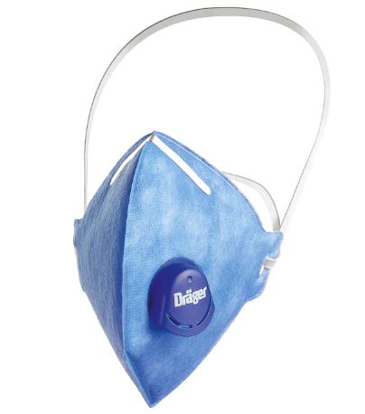 DRAEGER Drager X-plore 1700 Series Face Mask, FFP3, Valved, Fold Flat
