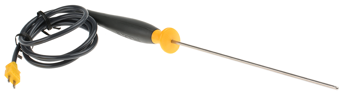 Fluke Type K General Temperature Probe, 213 mm Length, 3.2 mm Diameter, 1090 °C Max