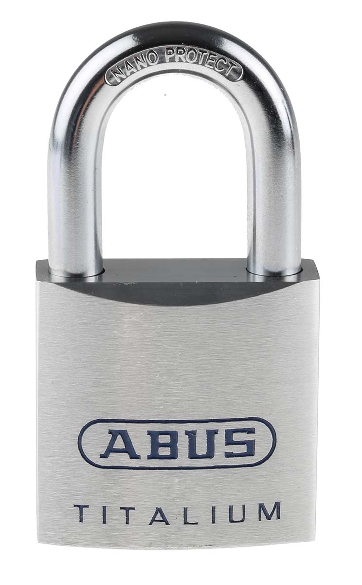 ABUS Keyed Titalium Weatherproof Padlock Weatherproof Keyed Alike, 9.5 mm Shackle, 50mm Body