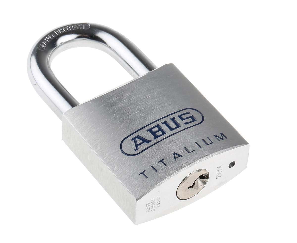 80ti50-ka8011 ABUS Keyed Titalium Weatherproof Padlock Weatherproof Keyed Alike, 9.5 mm Shackle, 50mm Body