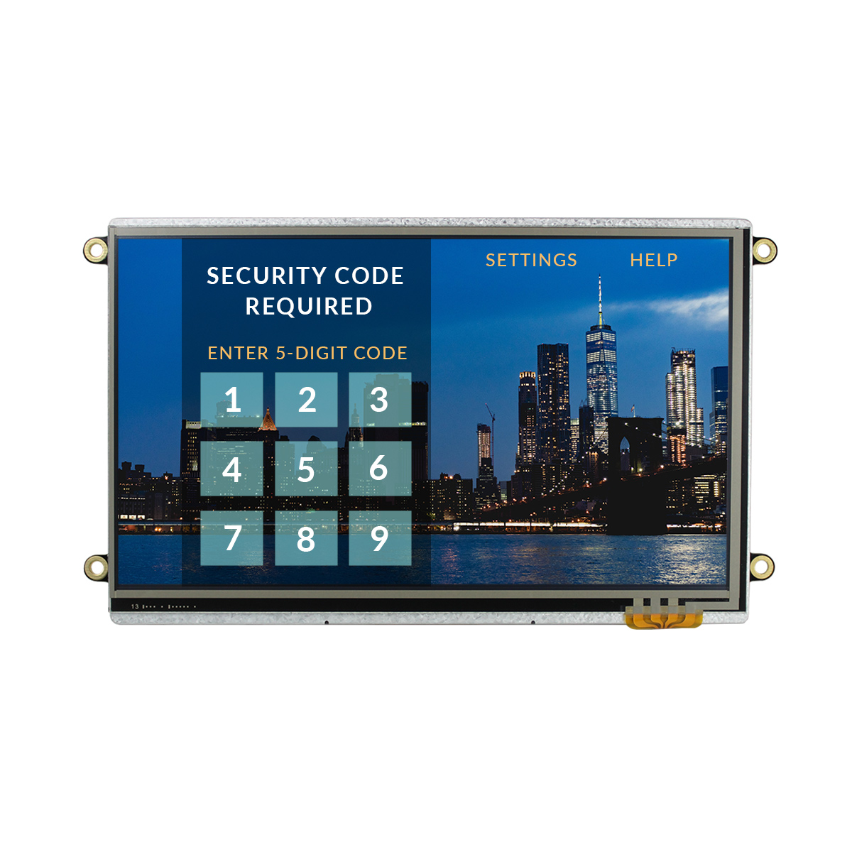 NEWHAVEN DISPLAY INTERNATIONAL NHD-7.0-800480FT-CSXV-T TFT TFT LCD Display / Touch Screen, 7in WVGA, 800 x 480pixels