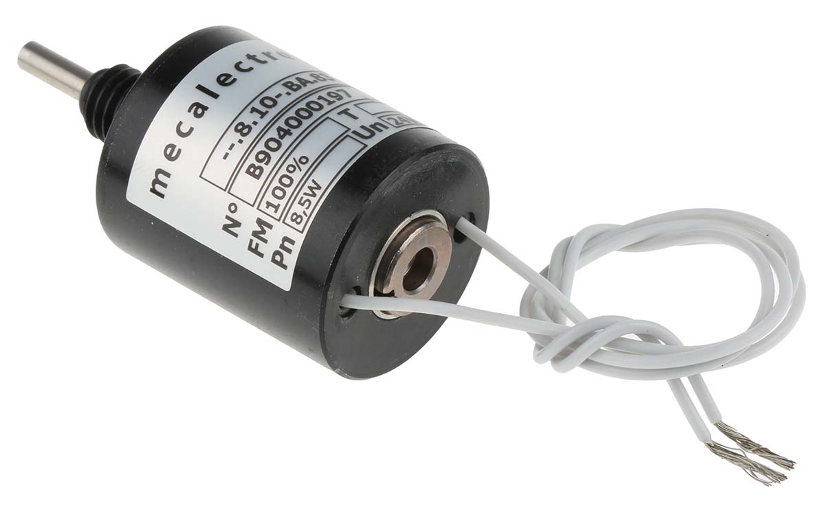 Mecalectro Linear Solenoid, 24V dc 63 mm