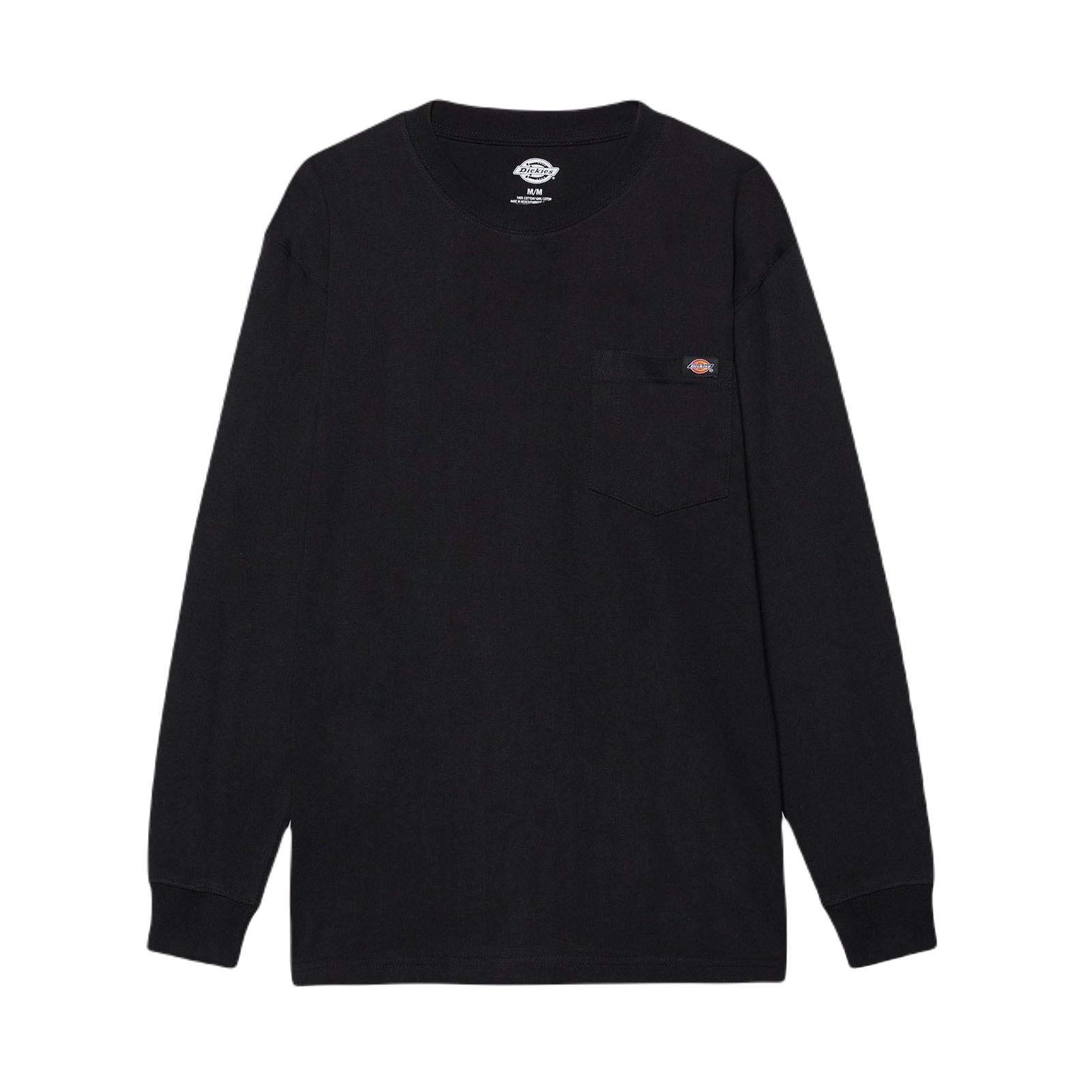 dk0wl450blk1 Dickies Black Cotton Long Sleeve T-Shirt, UK- XL, EUR- XL