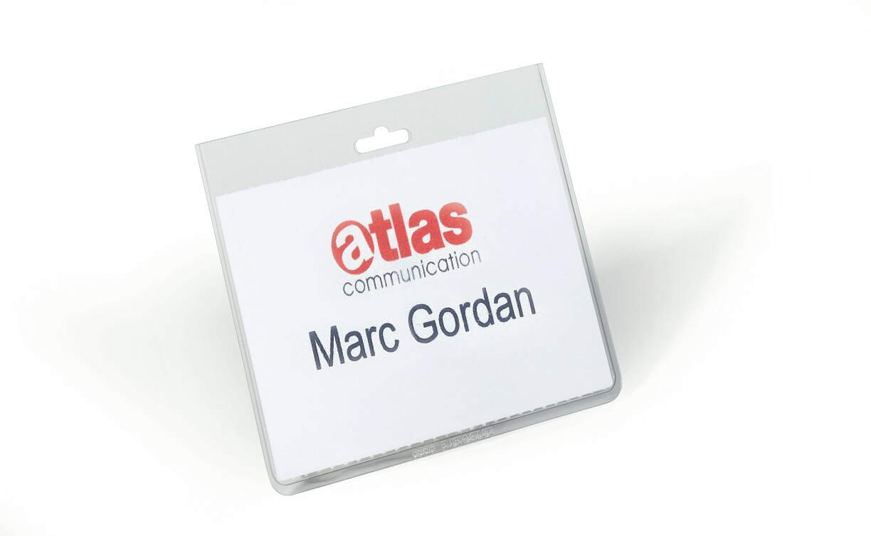 813519 Durable Transparent Polyvinyl Chloride Name Badge