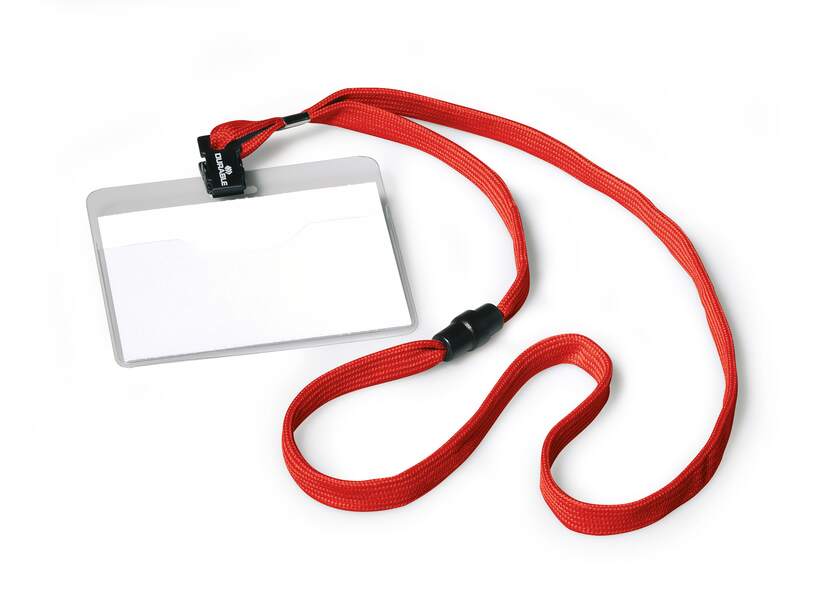 Durable Red Plastic Name Badge
