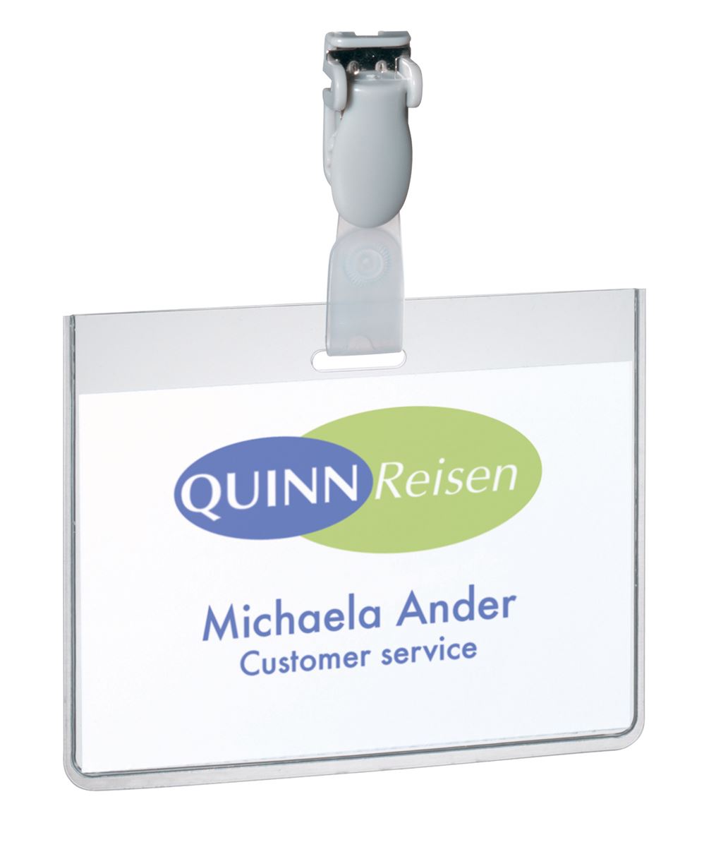 8143-19 Durable Transparent Polyvinyl Chloride Name Badge
