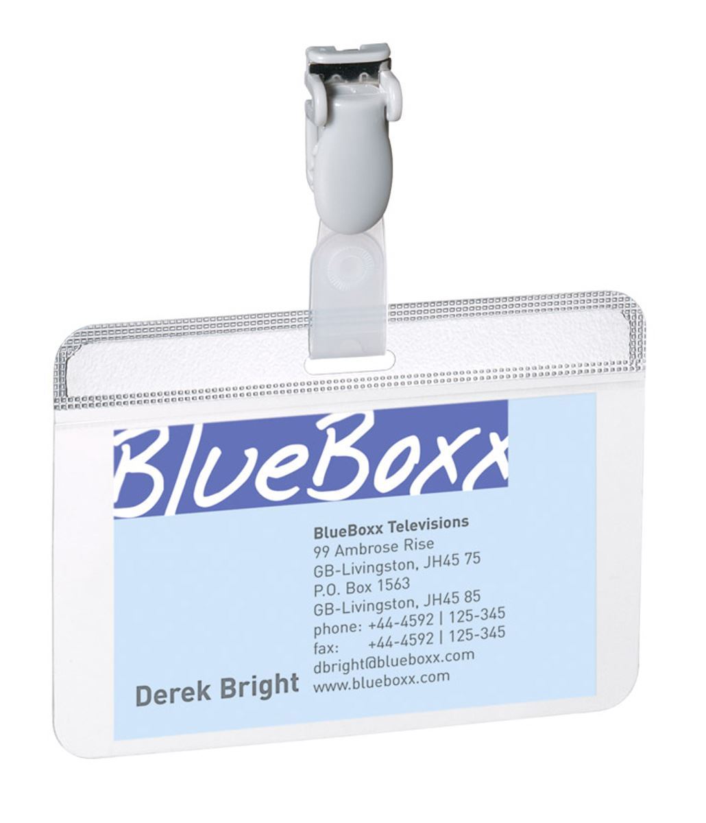 8149-19 Durable Transparent Polyvinyl Chloride Name Badge