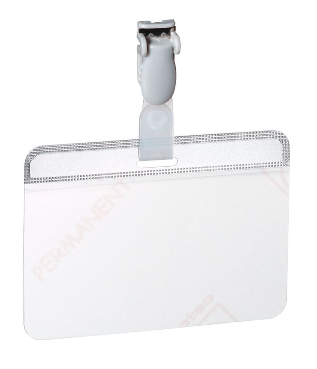 8149-19 Durable Transparent Polyvinyl Chloride Name Badge