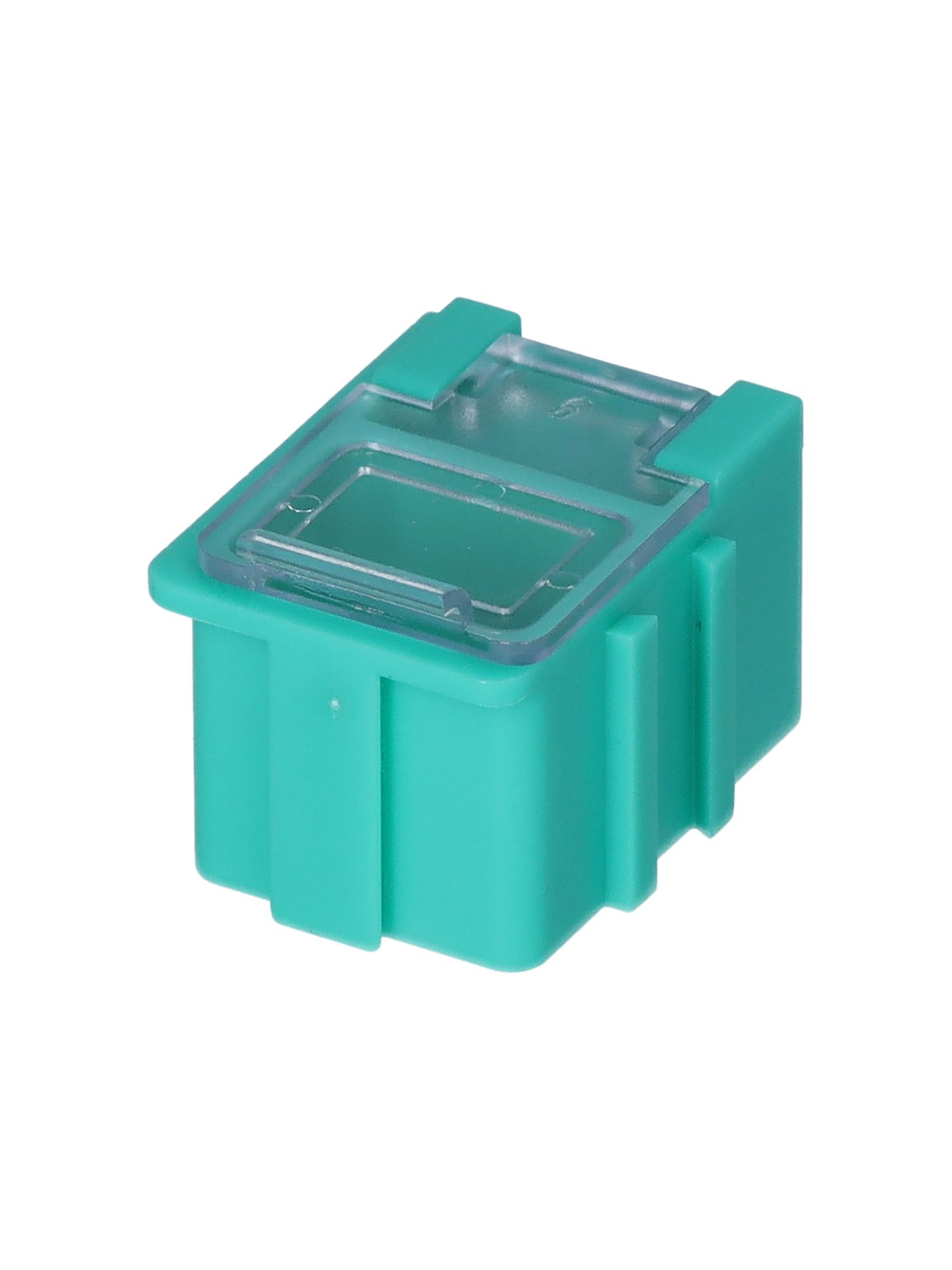 Licefa 1 Cell Green, Transparent Compartment Box, 21 mm x 21.8mm x 29.4 mm