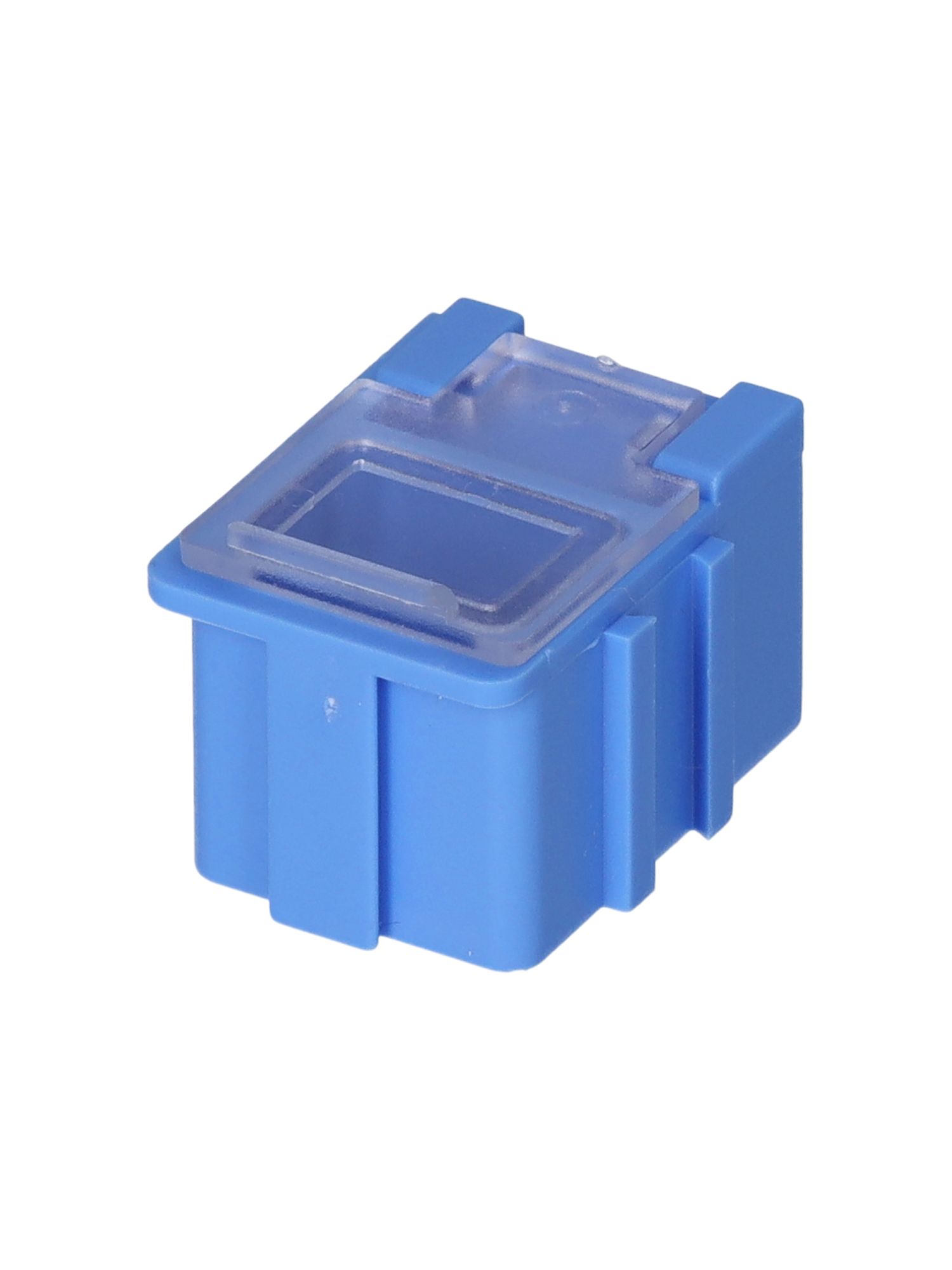 Licefa 1 Cell Transparent, Blue Compartment Box, 21 mm x 21.8mm x 29.4 mm