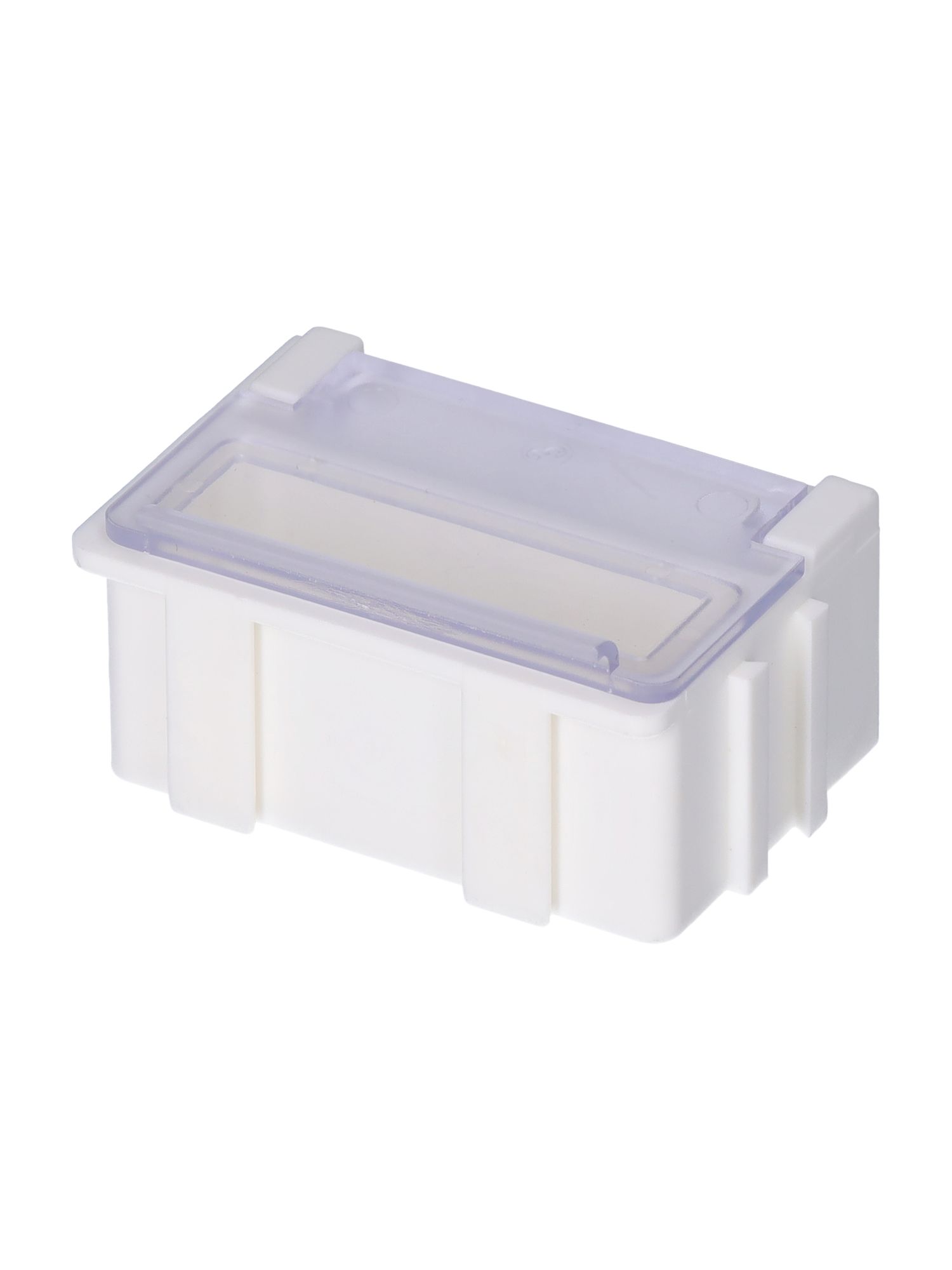 Licefa 1 Cell Transparent, White Adjustable Compartments Compartment Box, 21 mm x 42.4mm x 29.4 mm