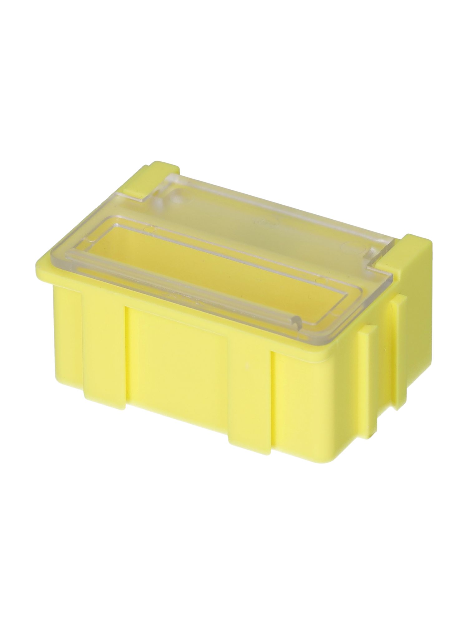 Licefa 1 Cell Transparent, Yellow Adjustable Compartments Compartment Box, 21 mm x 42.4mm x 29.4 mm