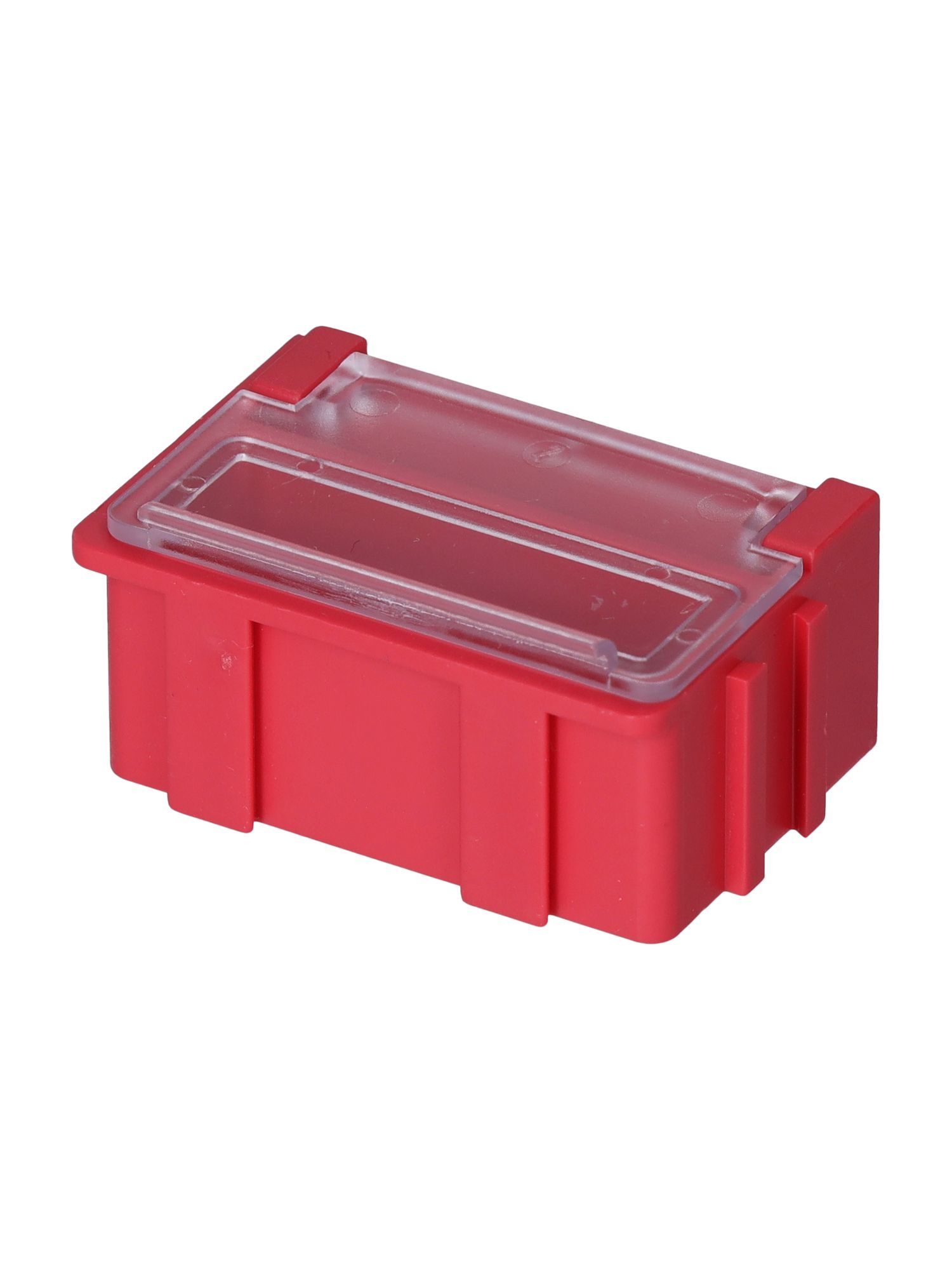 Licefa 1 Cell Red, Transparent Adjustable Compartments Compartment Box, 21 mm x 42.4mm x 29.4 mm