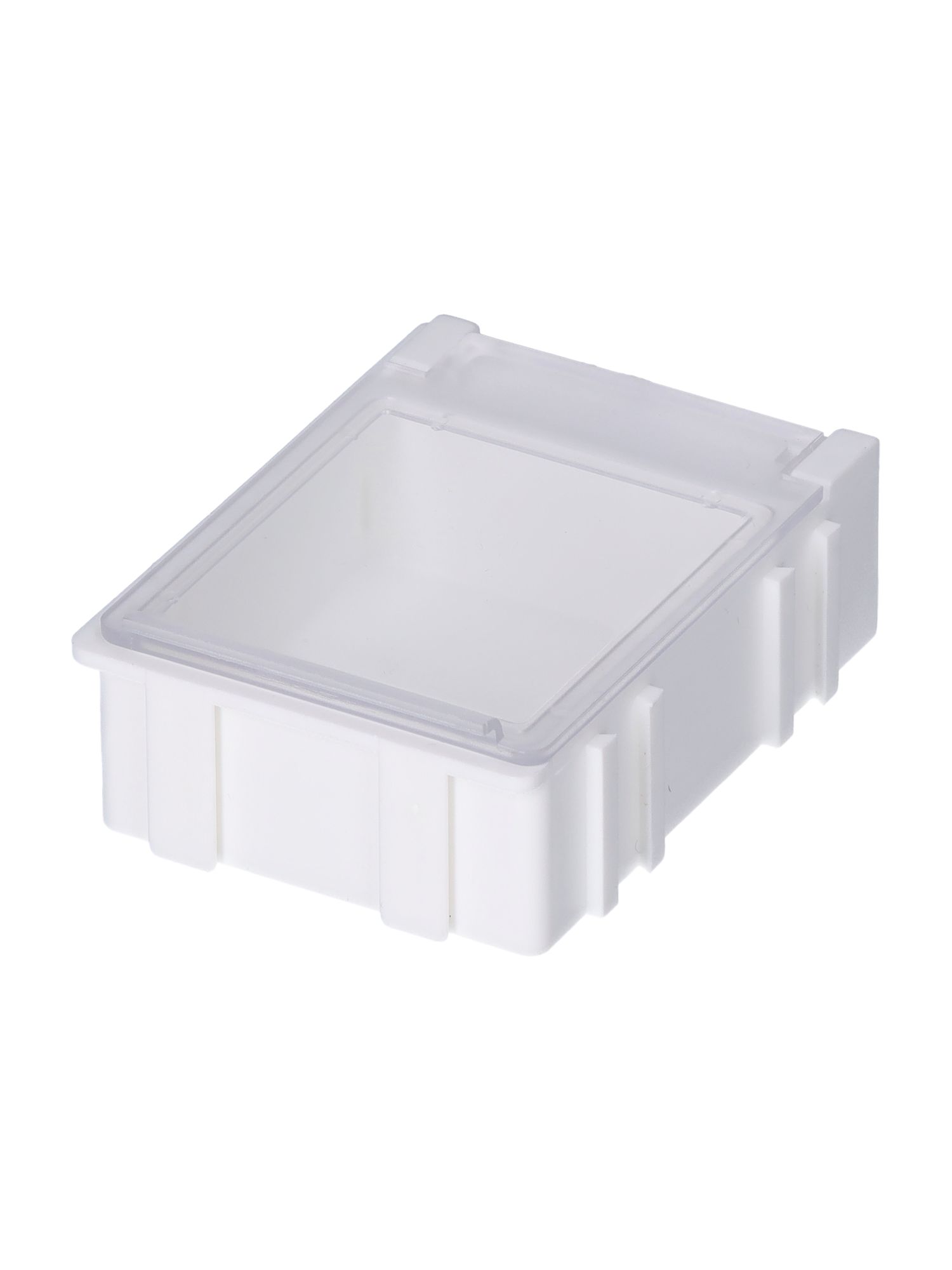 Licefa 1 Cell White, Transparent Compartment Box, 21 mm x 42.3mm x 57.4 mm