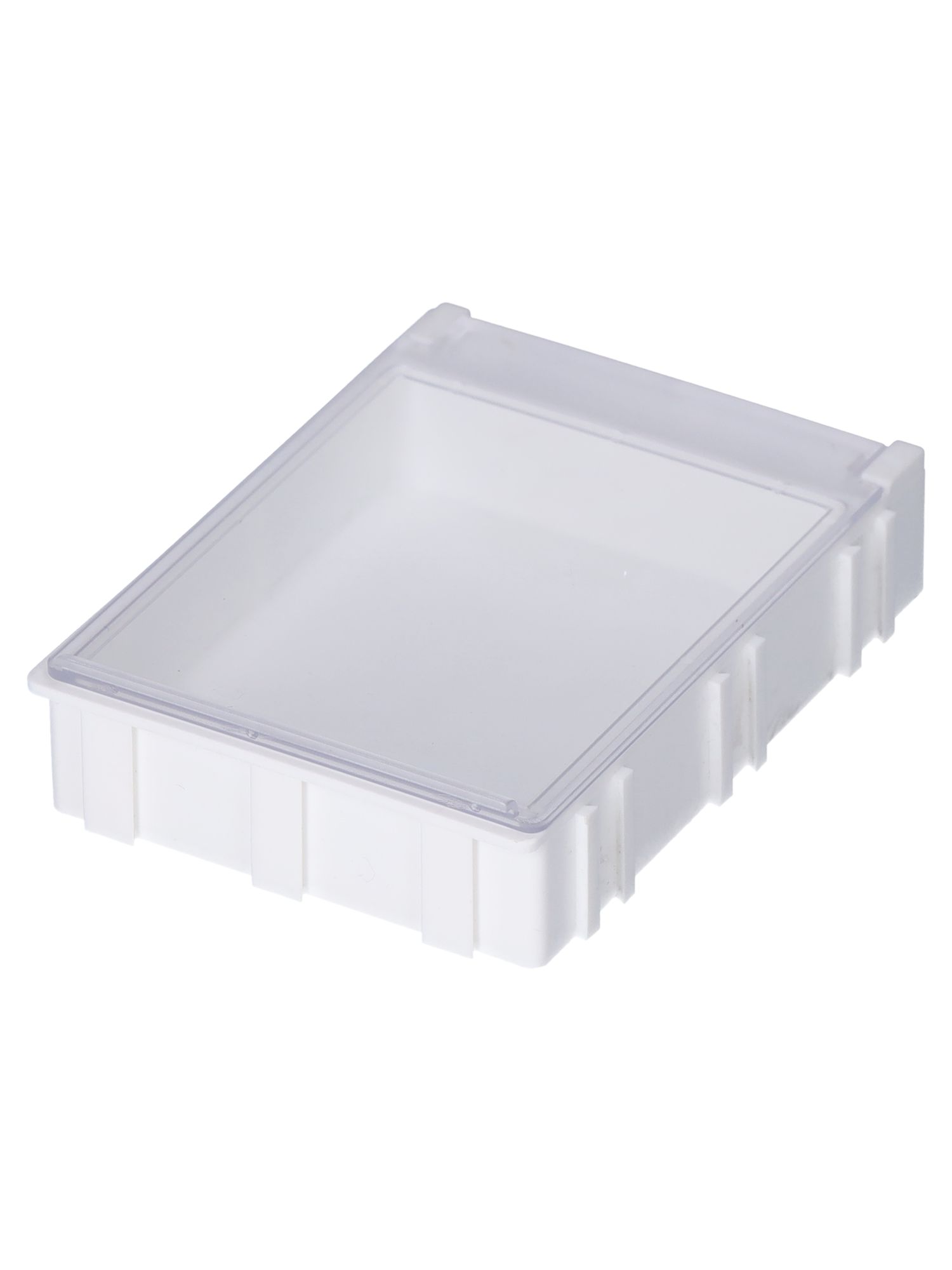 Licefa 1 Cell White, Transparent Compartment Box, 21 mm x 63mm x 85.3 mm