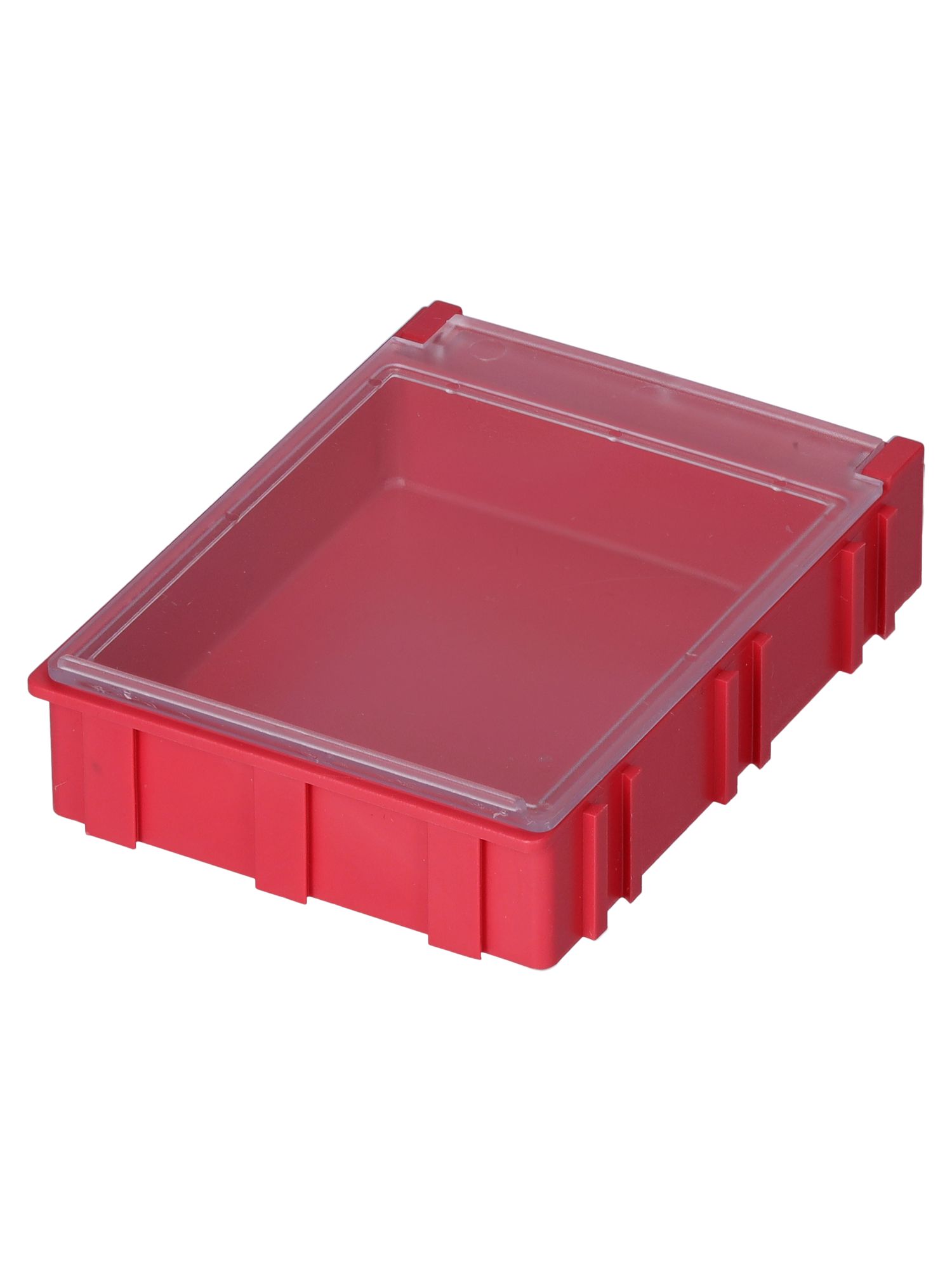 Licefa 1 Cell Transparent, Red Adjustable Compartments Compartment Box, 21 mm x 63mm x 85.3 mm