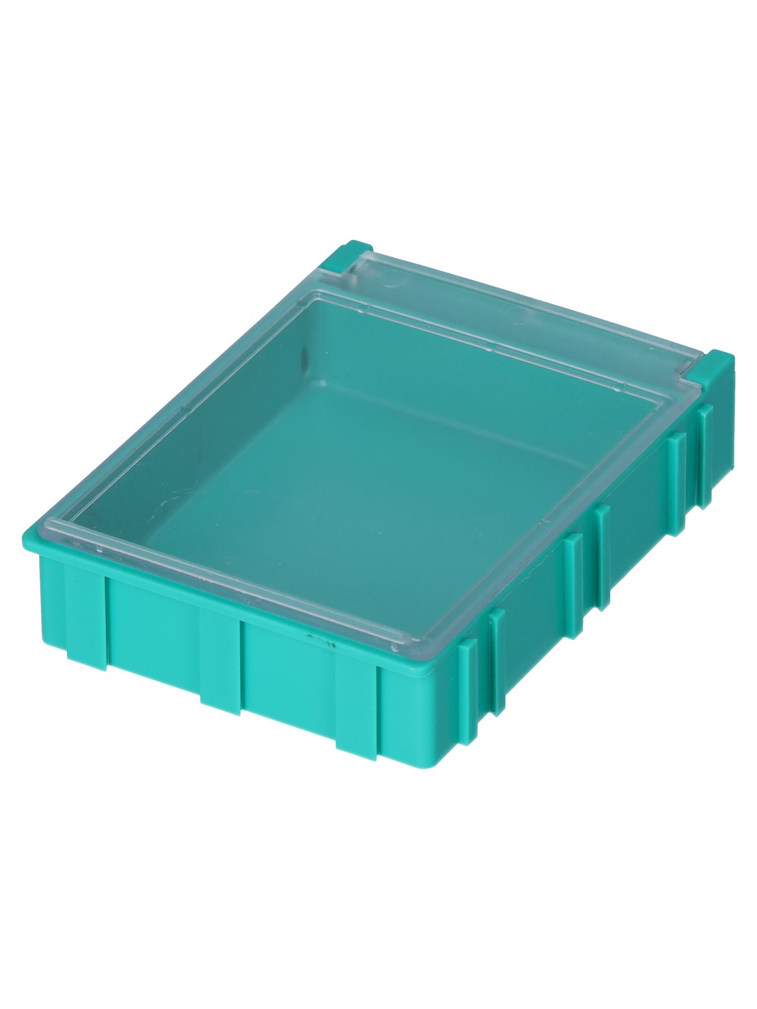 Licefa 1 Cell Transparent, Green Adjustable Compartments Compartment Box, 21 mm x 63mm x 85.3 mm