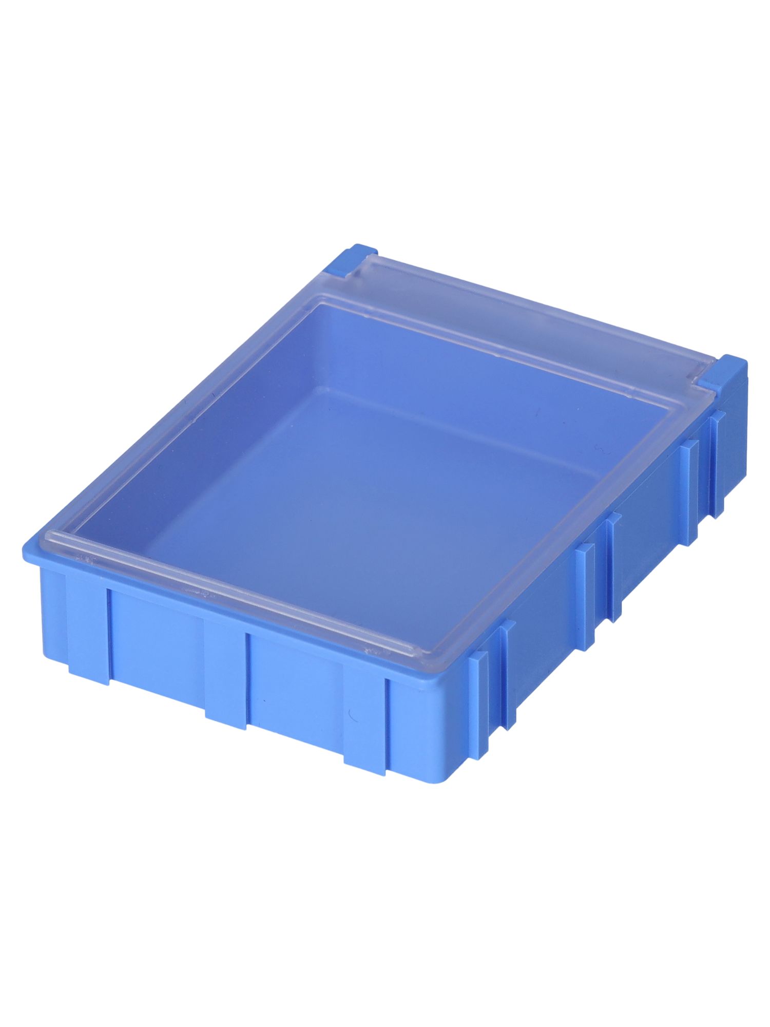 Licefa 1 Cell Blue, Transparent Adjustable Compartments Compartment Box, 21 mm x 63mm x 85.3 mm