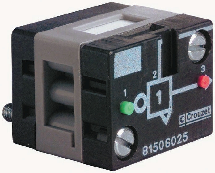 Crouzet 6 bar Pneumatic Logic Controller with NOT, Inhibition, AND, OR, Threshold function