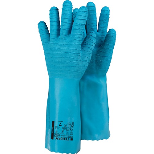 Tegera TEGERA Blue Latex Work Gloves, Size 7