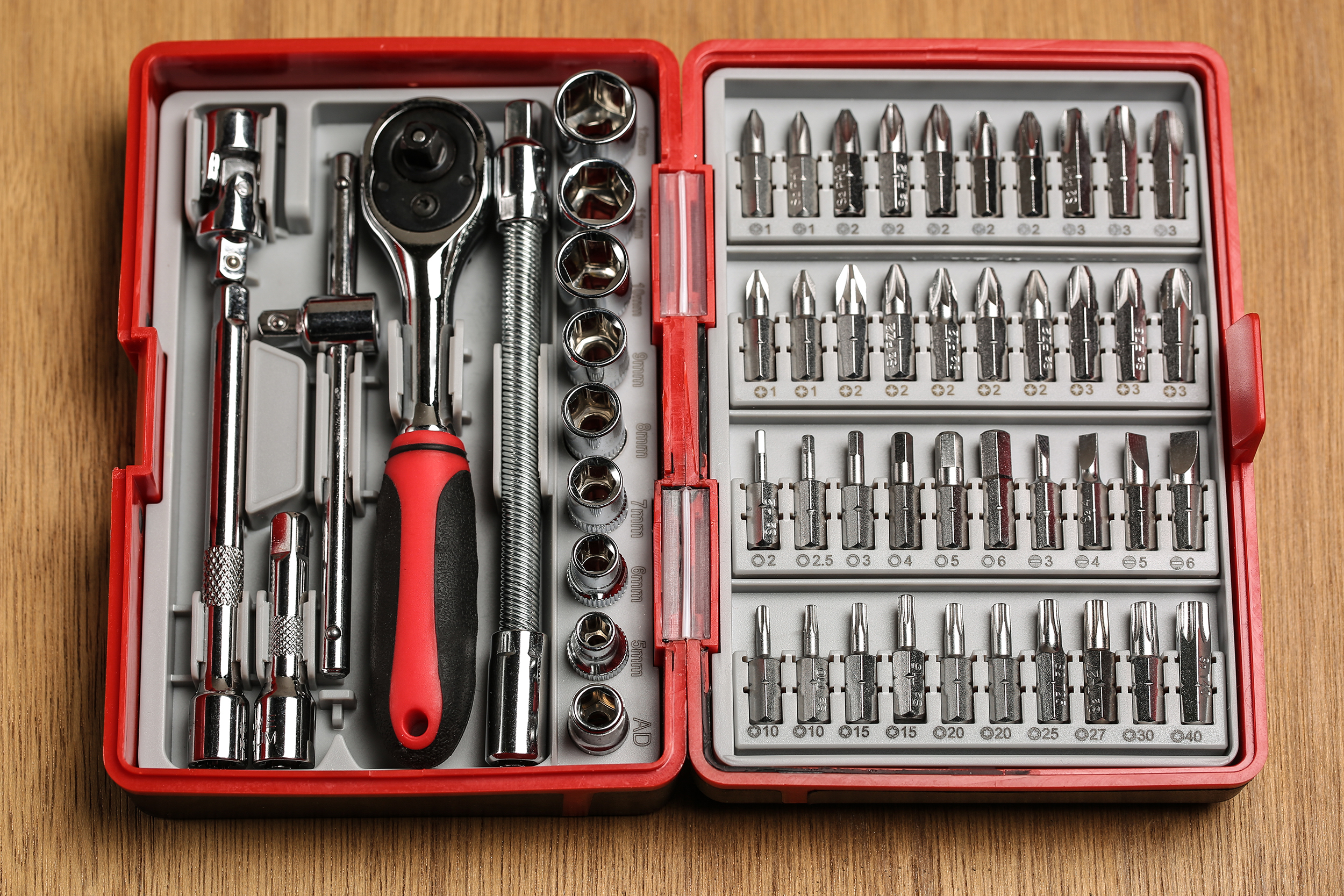 817-9236 RS PRO 55-Piece 1/4 in Hexagon Socket Set
