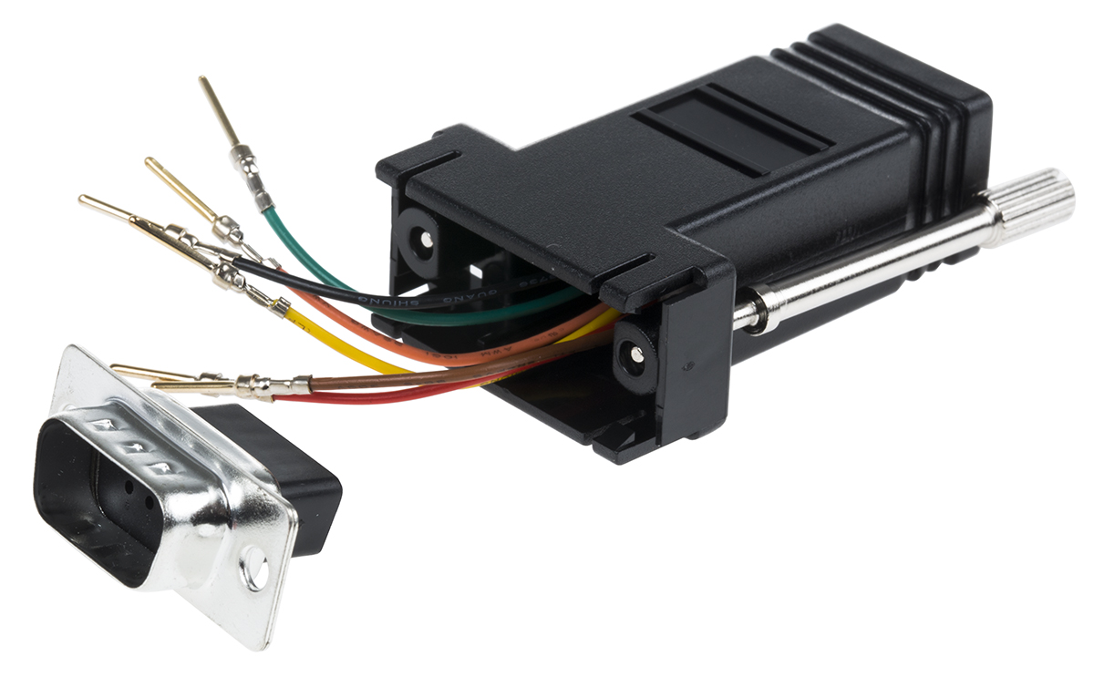 RS PRO D-Sub Adapter 9-Way D-Sub to Male Male RJ11 Female Female