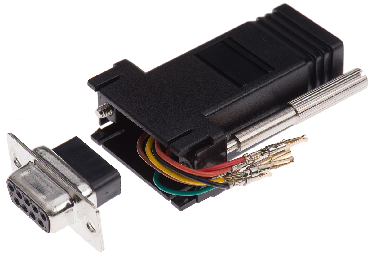 818-665 RS PRO D-Sub Adapter 9-Way D-Sub to Female Female RJ11 Female Female
