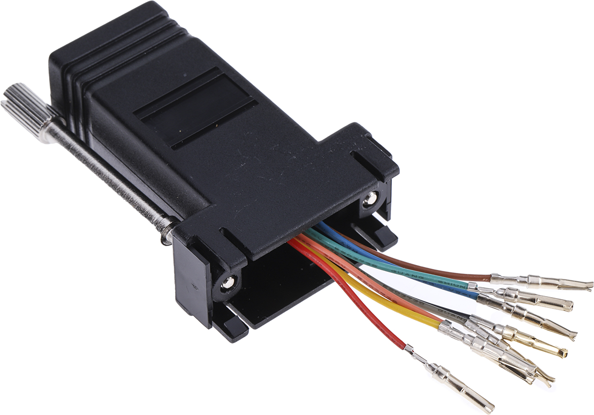 818-700 RS PRO D-Sub Adapter 9-Way D-Sub to Female Female RJ45 Female Female