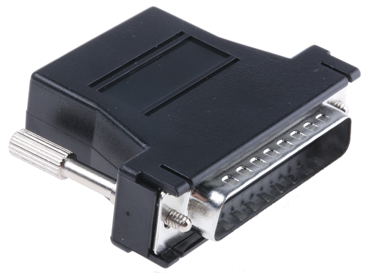 RS PRO D-Sub Adapter 25-Way D-Sub to Male Male RJ45 Female Female