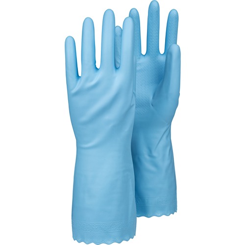 Tegera TEGERA Blue Cotton Work Gloves, Size 9, Polyvinyl Chloride Coating