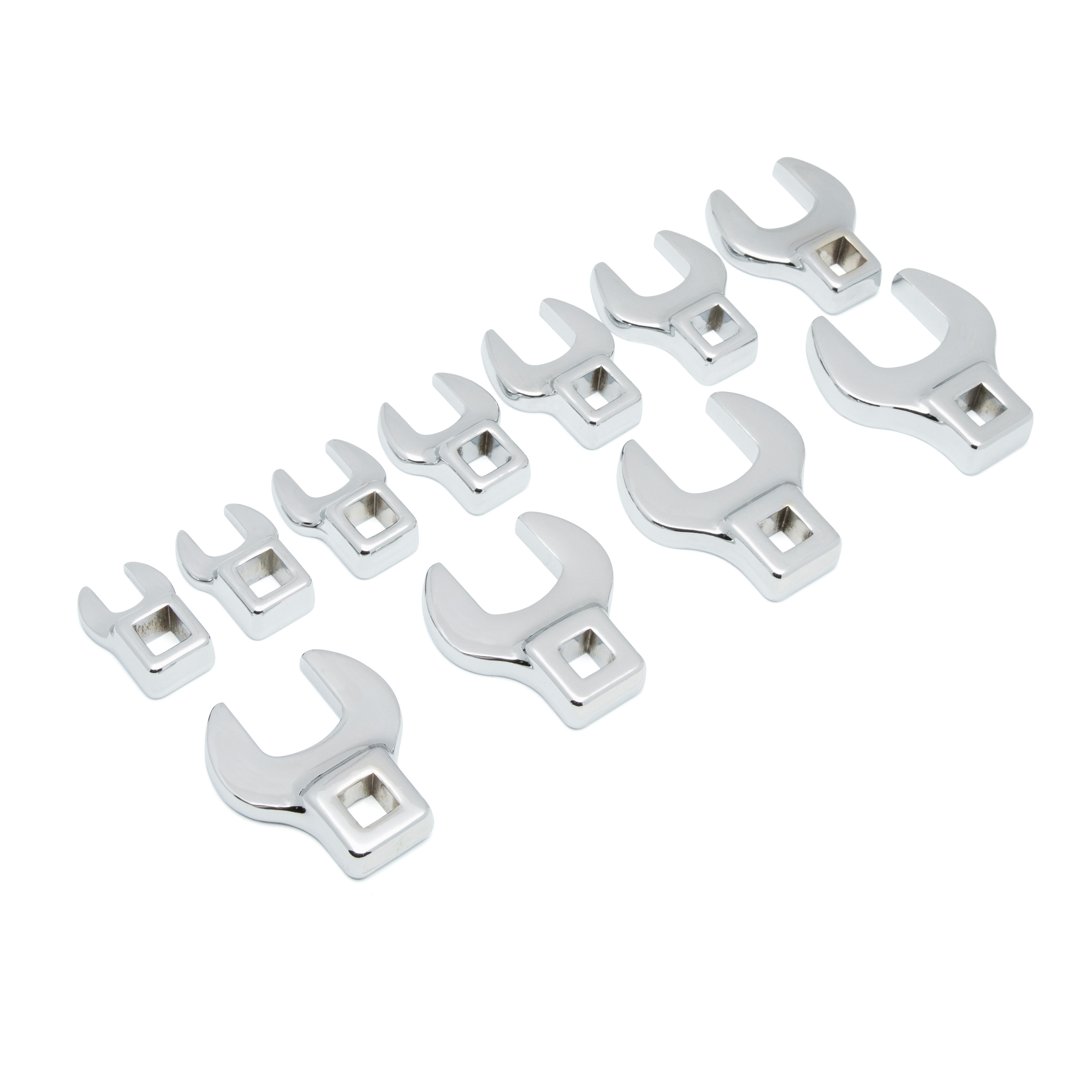 81908 GearWrench 11-Piece Crow Foot Spanner Set, 15/16 to 1 in, Alloy Steel