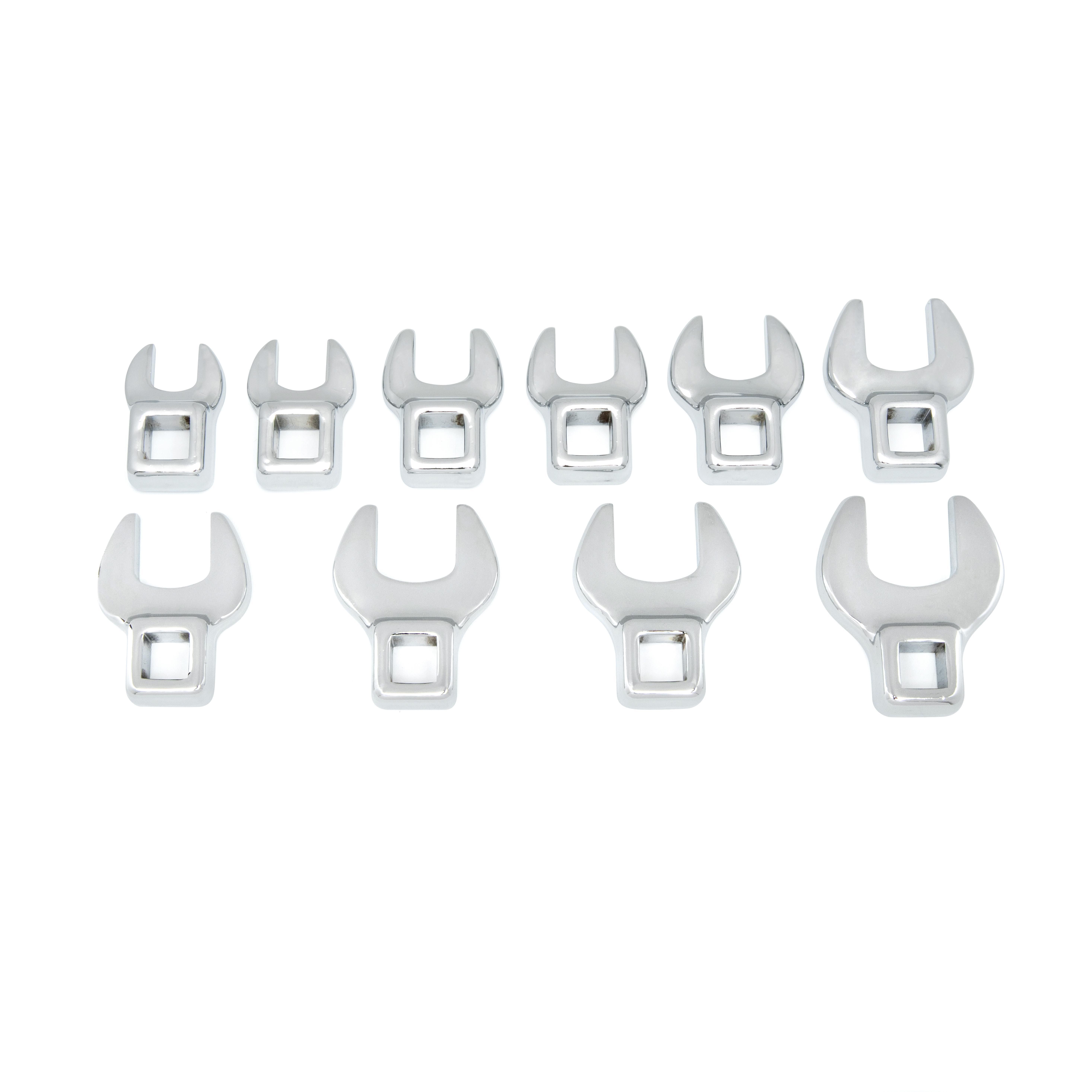 GearWrench 10-Piece Crow Foot Spanner Set, 10 to 19 mm, Alloy Steel