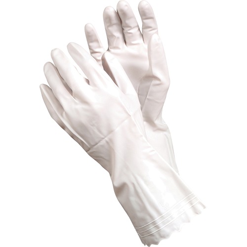 Tegera TEGERA White PVC Work Gloves, Size 7