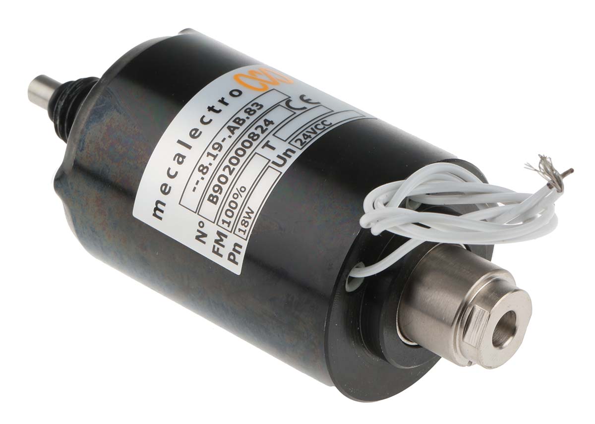 Mecalectro 8.19.AB.83 Linear Solenoid, 24V 111.9 mm