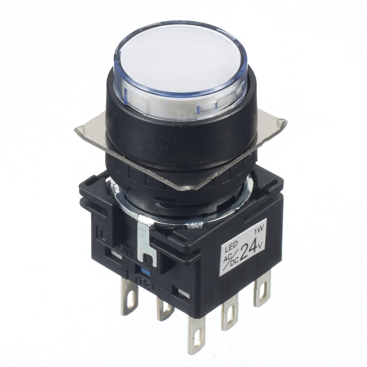 Idec White Round Push Button Switch