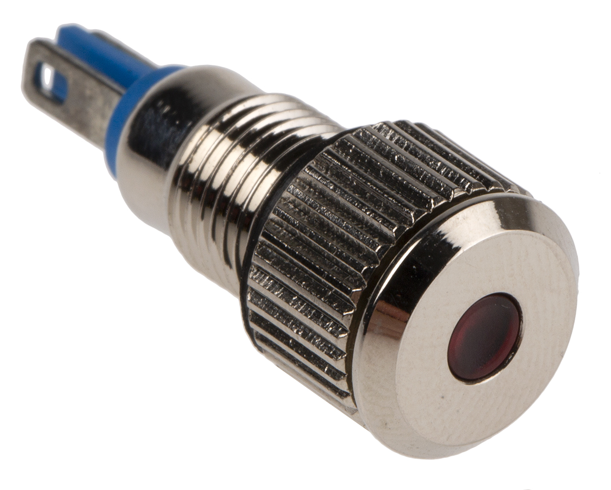 RS PRO Red Panel Mount Indicator, 24V, Lead Wire Termination, IP67