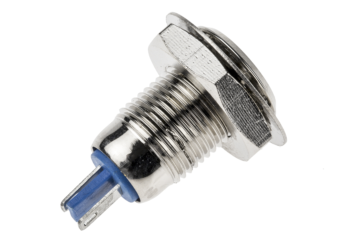 820-0595 RS PRO White Panel Mount Indicator, 24V, Lead Wire Termination, IP67
