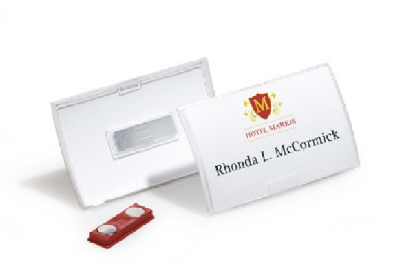 821419 Durable Transparent Polypropylene Name Badge