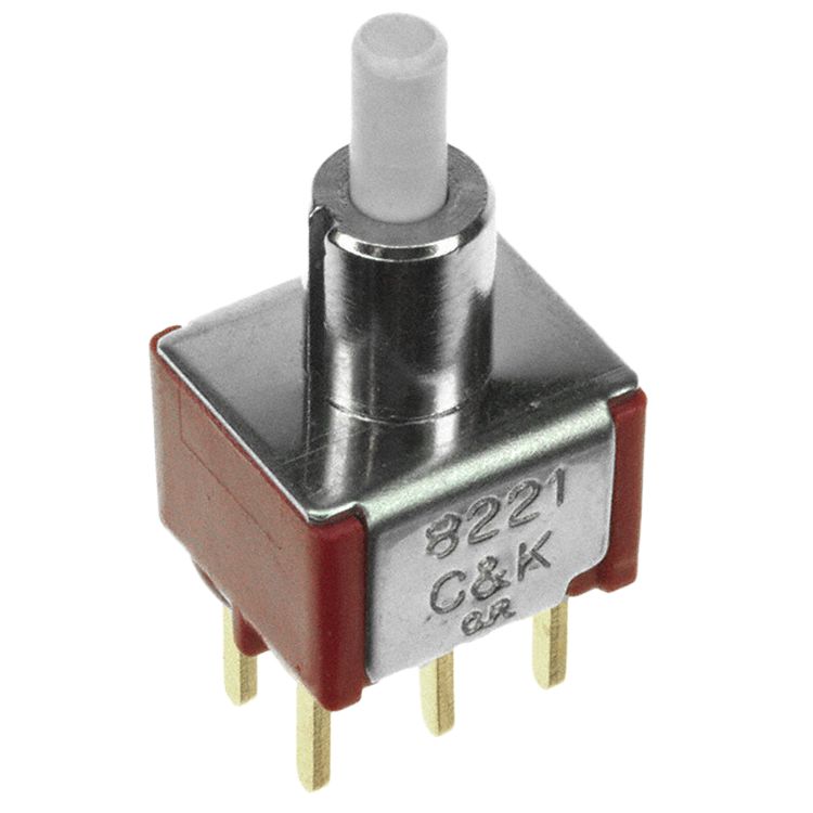 C & K 80200 Series Push Button Switching Element, Momentary, Through Hole, DPDT, 28 V 120 V